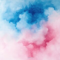 Pink and blue watercolor background. Abstract, artistic, dreamy