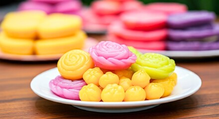 candy, food, sweet, colorful, dessert, fruit, sugar, sweets, white, green, color, red, orange, isolated, jelly, candies, yellow, snack, confectionery, colors, bowl, closeup, plate, pink, heart