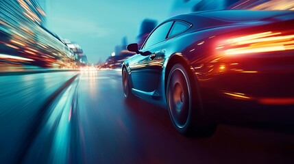 Naklejka premium Automotive innovation hinges on the integration of technology, enabling advanced speed and control