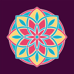 Vector mandala design. Colorful mandala background. Decorative pattern mandala design