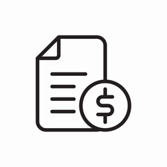 finance document money icon vector sign