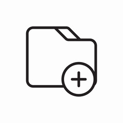 add folder plus icon vector sign