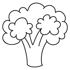 Broccoli vegetable coloring page