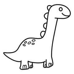 dinosaur coloring book page for kids