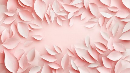 Elegant Pastel Pink Seamless Wallpaper with Leaf Motif Design
