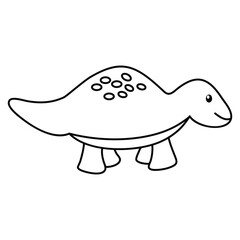 dinosaurus coloring page outline illustration