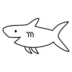 Shark Coloring Page for Kids sea animal