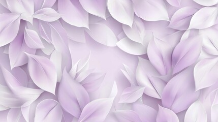 Soft Purple Pastel Wallpaper with Gentle Leaf Patterns