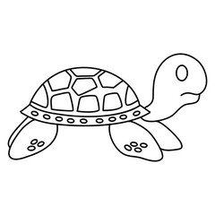 Turtle coloring book or page for children