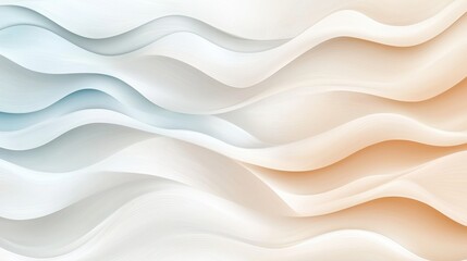 Obraz premium Soft Pastel Waves Seamless Wallpaper for Clean Background Design