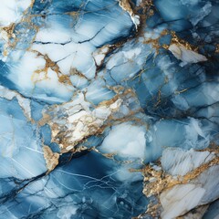 Minimalist Abstract Marble Texture in Blue and White Colors