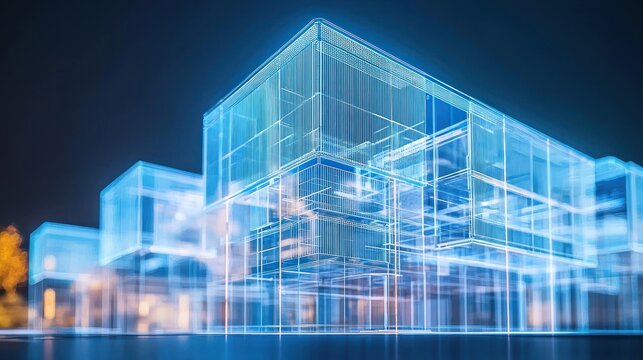 Futuristic Architectural Design:  Blueprint of a Modern Metropolis