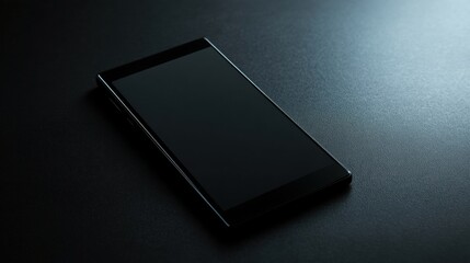 Dark smartphone mockup blank screen transparent background technology device