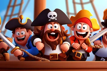 Sunny pirate celebration adventure a cheerful digital art journey