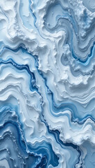 Fototapeta premium Abstract Ice-Inspired Marble Wallpaper with White, Blue, and Silver Swirls