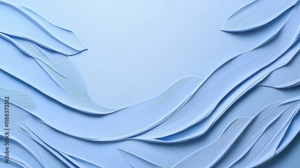 Wall mural Minimalist Periwinkle Wallpaper with Flowing Abstract Lines