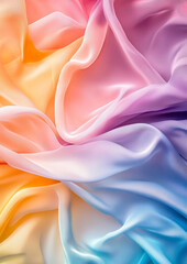 Obraz premium An Elegant Fabric Inspired Abstract Background Featuring Soft Gradient Folds that Add Depth and Texture, Perfect for Creating Stylish and Captivating Vertical Wallpapers. Generative Ai