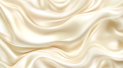 Obraz premium Elegant Creamy Silk Draped Fabric Waves