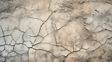 Fototapeta premium Cracked earth surface showing texture and dryness