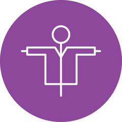 Scarecrow line circle icon