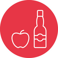 Apple Cider line circle icon