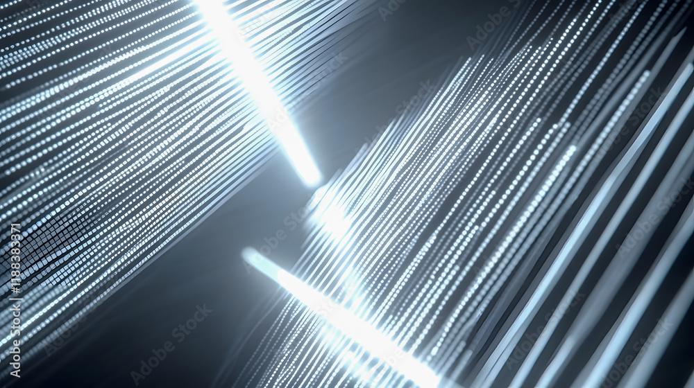 Poster abstract digital background with glowing lights and horizontal lines creating a futuristic and dynam