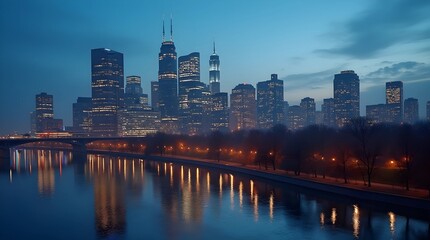 Obraz premium Skyline at Dusk
