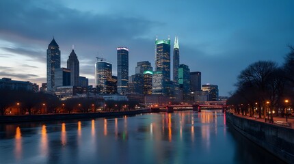 Obraz premium Skyline at Dusk