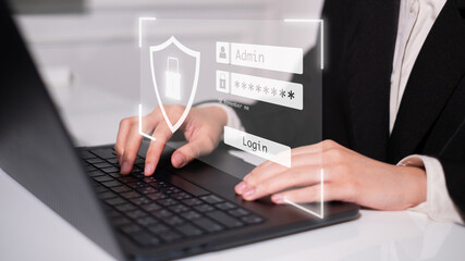 Password privacy security cybersecurity technology login protection concept