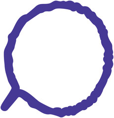 Bubble speech outline hand drawn icon