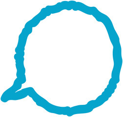 Bubble speech outline hand drawn icon