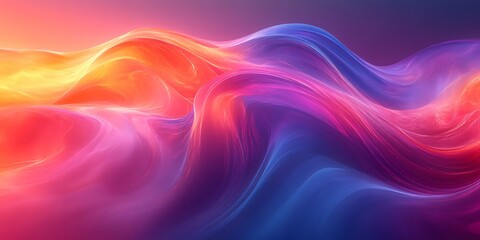 Fototapeta premium Abstract colorful waves, vibrant background, digital art, website design