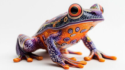 伝統模様のカエルフィギュア