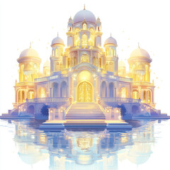 Obraz premium Majestic Golden Palace Reflection