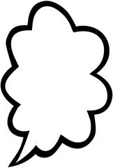 Vertical Dialog Speech Bubble