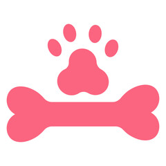 Cat or dog paw icon silhouette vector illustration. Paw icon outline. print vector illustration