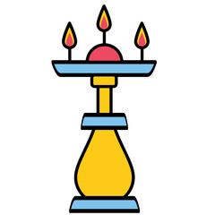 Happy Diwali Lamp Candle