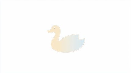Pastel Swan Illustration Gentle Bird Design Soft Colors Minimalist Artwork Cute Animal Graphic