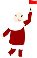 Children Celebrating Indonesia Independence  Day