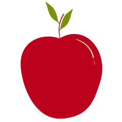 Red Apple with white background