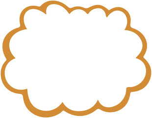 Speech or Think Bubble Colorful Cloud  Shape
