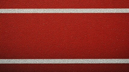 Texture of Red Running Track with White Lanes for Sports Activities