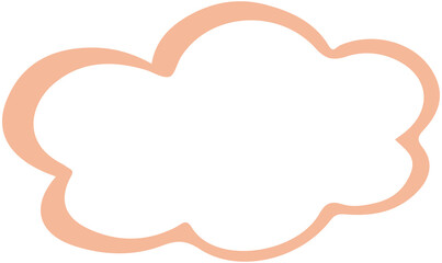 Speech or Think Bubble Colorful Cloud  Shape
