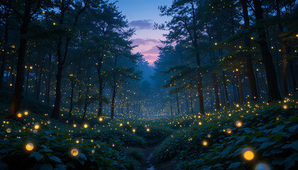 firefly in forest