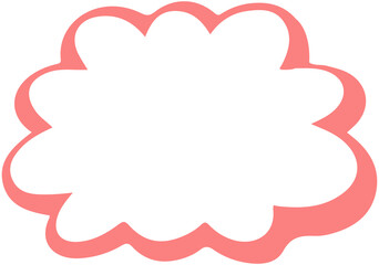 Speech or Think Bubble Colorful Cloud  Shape
