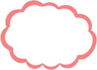 Speech or Think Bubble Colorful Cloud  Shape
