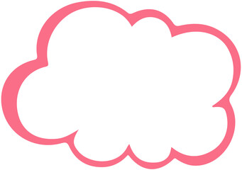 Speech or Think Bubble Colorful Cloud  Shape