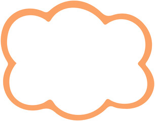 Speech or Think Bubble Colorful Cloud  Shape
