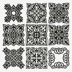 A collection of black and white images with the words art on the bottom
