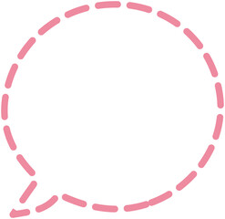 Dashed speech bubble